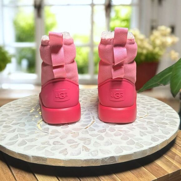 UGG Classic Mini Mod Winter Snow Waterproof Sherpa Lined Boot Sachet Pink Girls - Picture 10 of 12